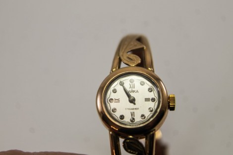 золотые часы «Чайка», проба 583,  СССР